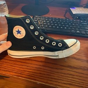 Black high top converse